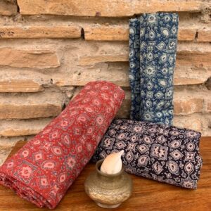 Ajrakh Hand Block Print with Natural Colour Fabrics