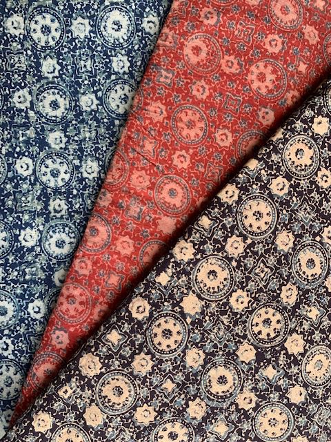 Ajrakh Hand Block Print with Natural Colour Fabrics