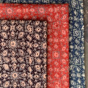 Ajrakh Hand Block Print with Natural Colour Fabrics