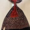 Ajrakh Hand Block Print with Natural Colour Hand Wining Organic Cotton Dupatta 1
